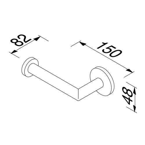 Geesa Nemox porte-rouleau sans couvercle - chromé