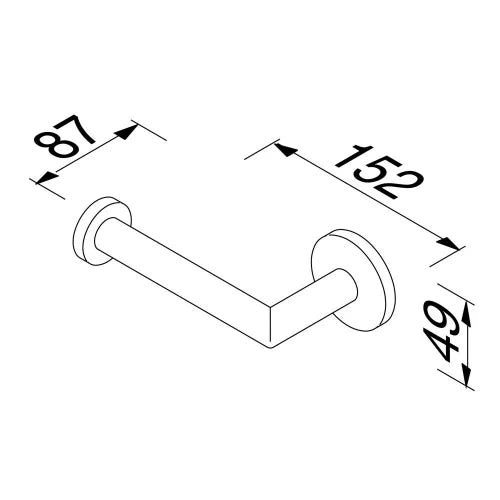 Geesa Nemox porte-rouleau sans couvercle - manche inox