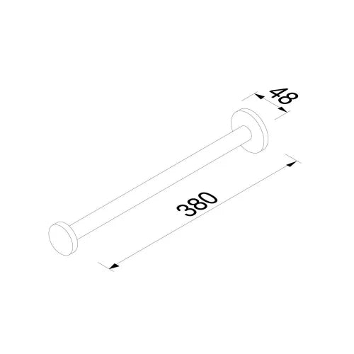 Geesa Nemox porte-serviette chromé 1 partie