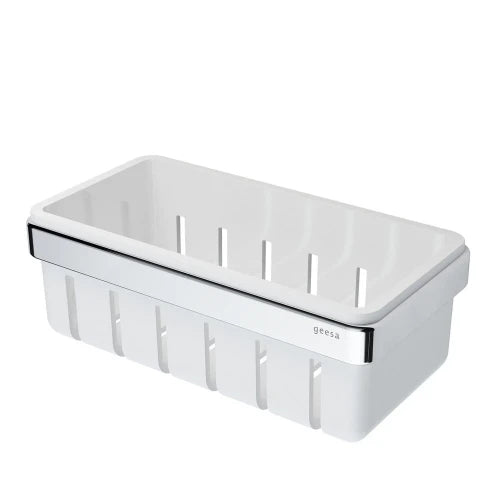 Geesa Frame panier de douche avec insert blanc - chromé