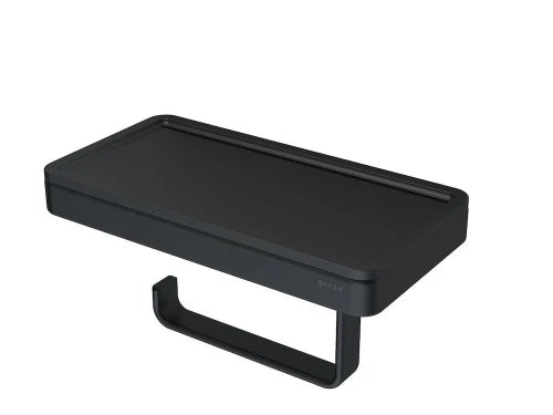 Geesa Frame porte-rouleau avec tablette noir / noir