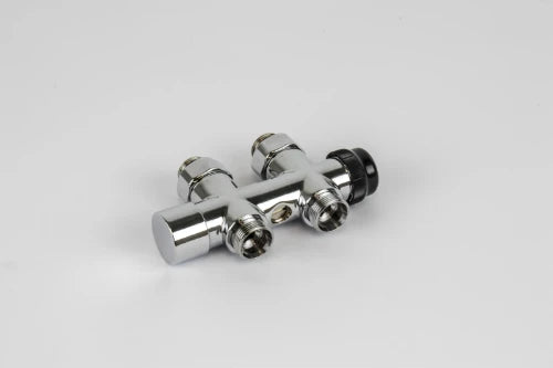 Begetube Optima bloc H thermostatisable 50-100% raccordement sol 1/2 x M24 - valeurs Kv réglables - chromé