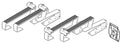 Bulex pattes de fixation pour tuiles standards - 1 panneau (4 pièces)