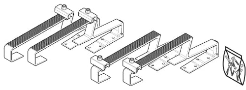 Bulex pattes de fixation pour tuiles standards - 1 panneau (4 pièces)