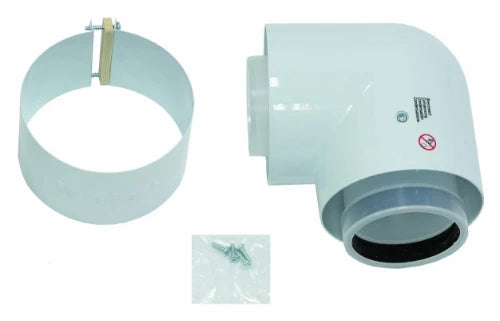 Bulex RGA concentrique PP/acier coude 90° 80/125 mm