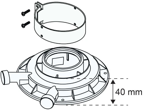 Bulex adaptateur vertical 80/125 mm pour Thermomax et Themacondens