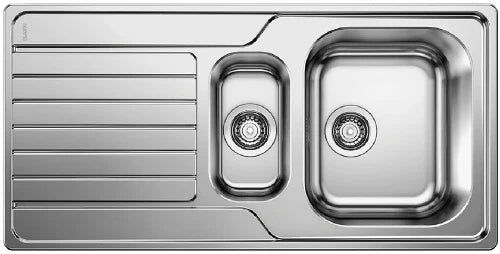 Blanco Dinas évier à encastrer réversible inox incl garniture 18/10 6S 100x50cm