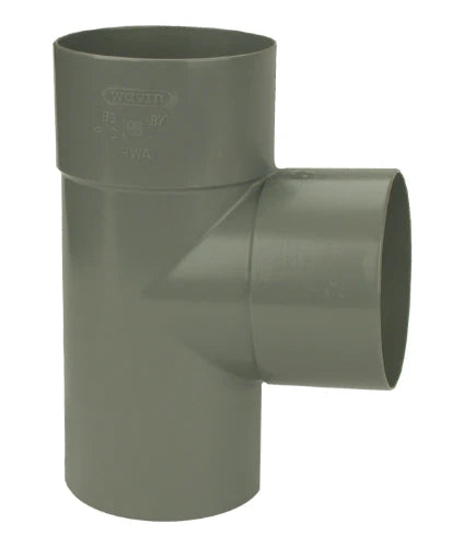 Wavin RWA PVC té 88° MFF 80 x 80 x 80 mm gris