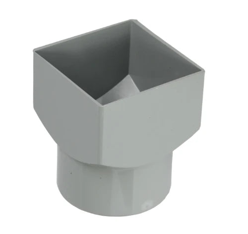 Wavin RWA PVC Reduction carre/ronde 80/80 x 110 mm gris