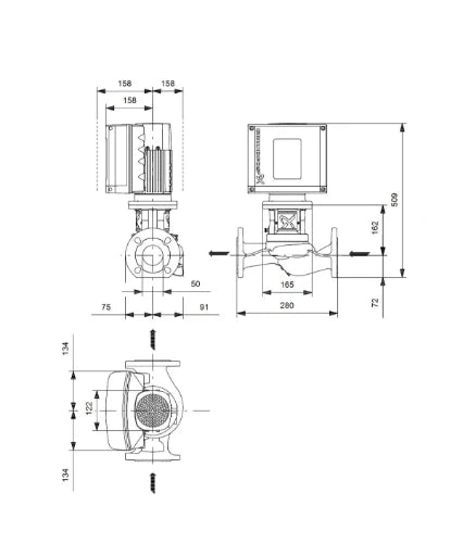GRUNDFOS TPE3 50-200 S-A-F-A-BQQE-HDC