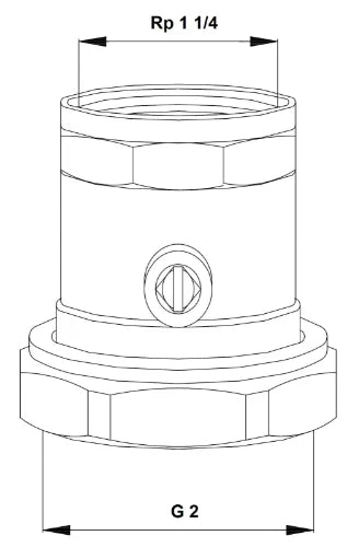 RACCORD GRUNDFOS "Union valve set 2""-11/4"" brass"
