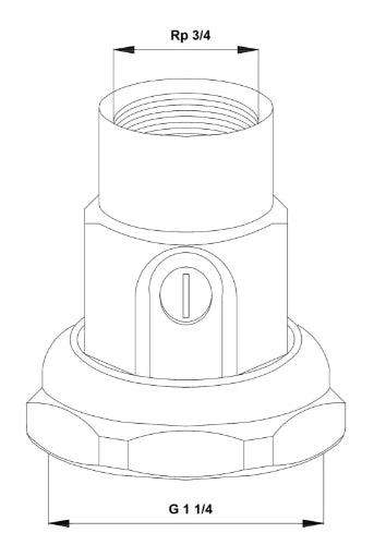 Grundfos raccord vanne5/4 F X 3/4 F p/circulateur p/ditribution eau chaude sanitaire -2pièces