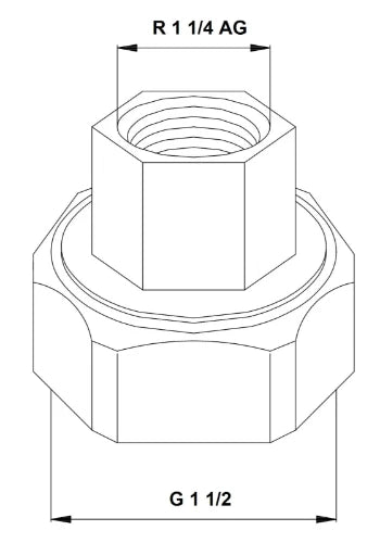 Grundfos set de raccords pompe FF 6/4 x 4/4 - prix par set