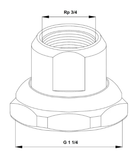 Grundfos laiton set de raccords pompes FF 5/4 x 3/4 -prix par set