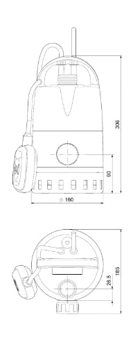 Grundfos Unilift pompe vide-cave dans Multibox - 1x230V - avec interrupteur à flotteur - tuyau pompiers 15 m