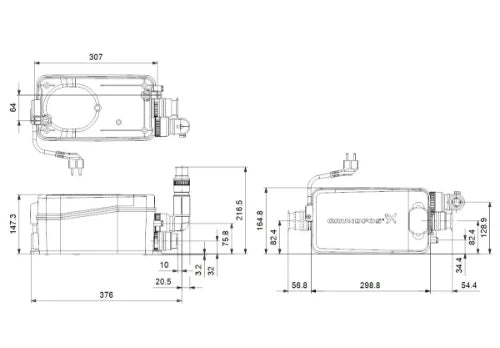Grundfos Sololift 2 broyeur D-2 - blanc - pour eau grise