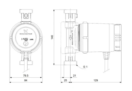 Grundfos Comfort circulateur sanitaire 15-14 BXA PM - 1x230V - 110 mm - auto adapt