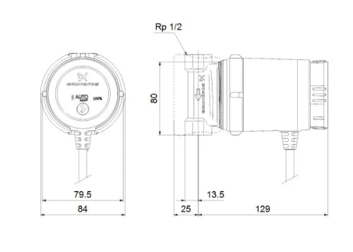 Grundfos Comfort circulateur sanitaire 15-14 BA PM - 1x230V - 80 mm - auto adapt