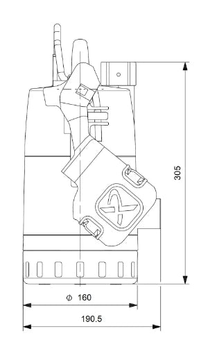 Grundfos Unilift pompe vide-cave CC5 - A1 - 1x230V - câble 5 m