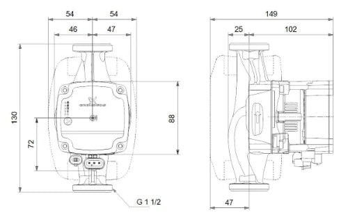 Grundfos Alpha 1 L circulateur 25-60 - 1x230V - label A - 130 mm