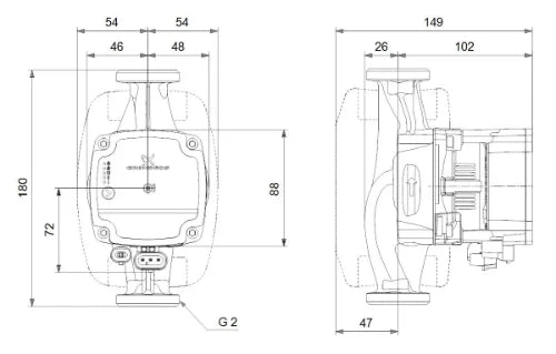 Grundfos Alpha 1 L circulateur 32-60 - 1x230V - label A - 180 mm