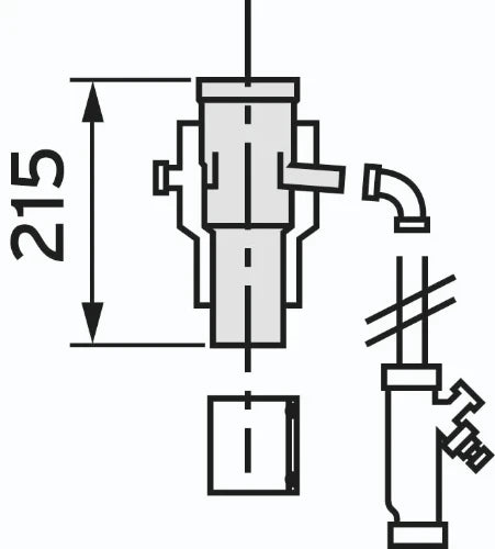Vaillant Acces adaptateur 80 x 125 aluminium avec évacuation condensation
