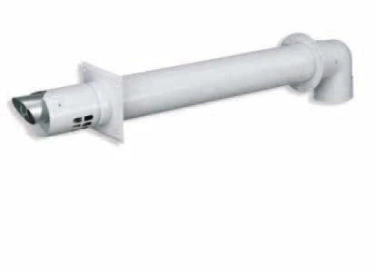 Vaillant RGA concentrique PP/acier passage mural 80/125 mm - blanc - avec coude 90°
