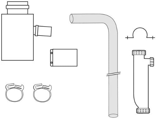Vaillant RGA concentrique Alu/acier évacuation condensation 60/100 mm - avec siphon