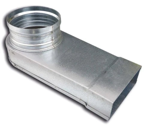 Sanutal Mecano coude de transition 90° 125 - 80 x 200 mm