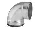 Sanutal Spiralit coude court 90° MF 125 x 125 mm - avec joint