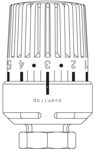 THERMOSTAT RADIATEUR UNI LH M30 X 1,5 blanc graduation avec position zero - 7-28°C