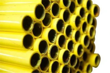 Arcelor ISO Medium tuyau soudé enduit poudre 2 (longueur 6m) - jaune RAL 1018 (S195T Vlgs EN 10255 Type M) - prix par mètre