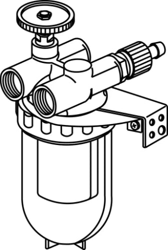 Oventrop Filtre mazout 3/8 FF avec retour dans boucle d'aspiration-élément nickelé 100-150my