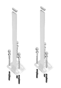 Rofix console sur pied 700mm ! ral 9010 blanc pur set de 2 - avec fixations