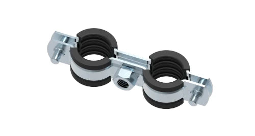 Rofix CLD collier de montage double 1/2 (boite de 75 pièces) avec caoutchouc (ex 50000526)