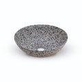 Looox Ceramic Terrazzo lavabo à poser rond 400 x 400 x 150 mm - noir - céramique - sans trou de robinet - sans trop-plein