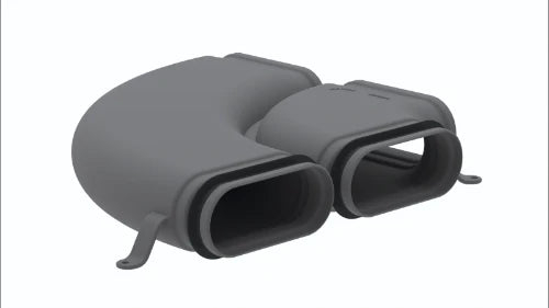 Zehnder ComfoFlat CK 300 conduit double coude 90° horizontal