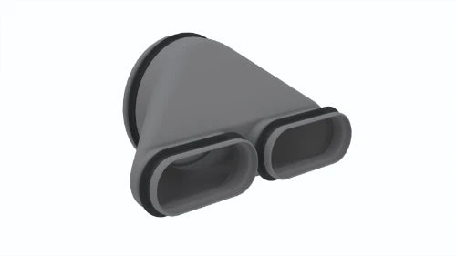 Zehnder ComfoFlat CK 300 pièce de transition droite conduit double x 160 mm