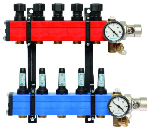 SBK Komfort 4010 collecteur chauffage sol avec débitmètres 10-145 l/h 4/4 x 5 EK3/4