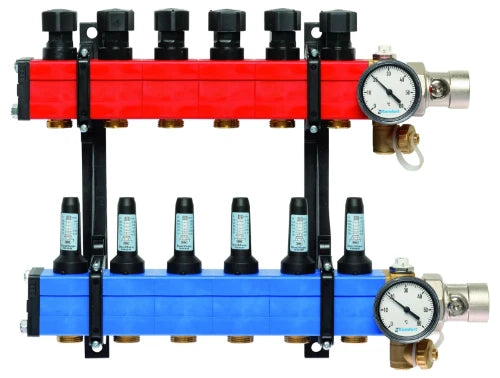 SBK Komfort 4010 collecteur chauffage sol avec débitmètres 10-145 l/h 4/4 x 6 EK3/4