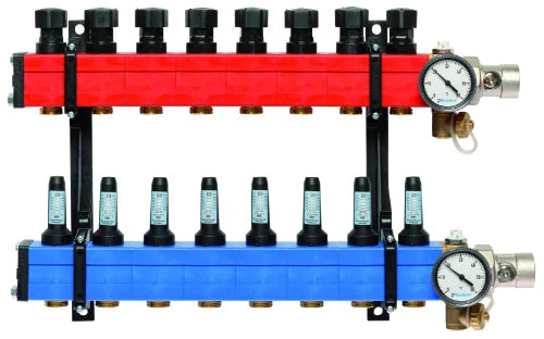 SBK Komfort 4010 collecteur chauffage sol avec débitmètres 10-145 l/h 4/4 x 8 EK3/4