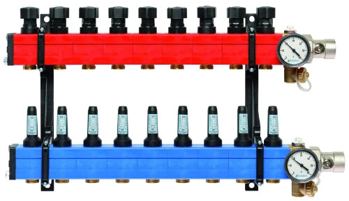 SBK Komfort 4010 collecteur chauffage sol avec débitmètres 10-145 l/h 4/4 x 9 EK3/4