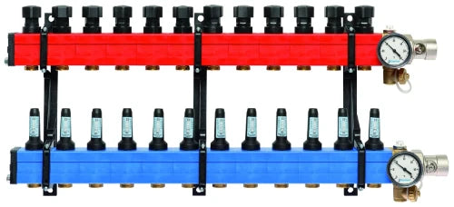 SBK Komfort 4010 collecteur chauffage sol avec débitmètres 10-145 l/h 4/4 x 12 EK3/4