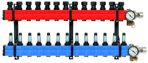 SBK Komfort 4010 collecteur chauffage sol avec débitmètres 10-145 l/h 4/4 x 13 EK3/4