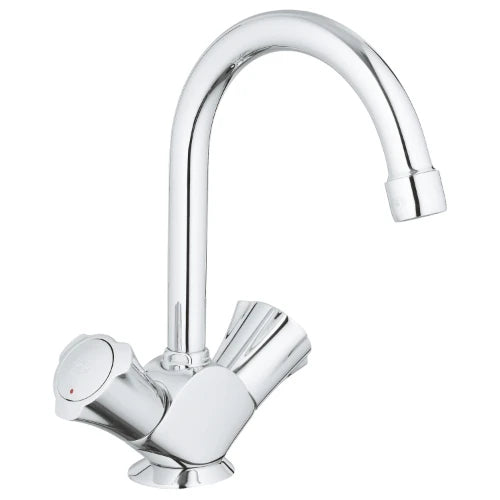 Grohe Costa L mélangeur 1/2 2 - poignées chromé avec bec et brise-jet pour lavabo