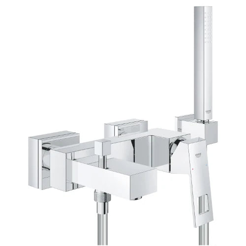 Grohe EuroCube mitigeur bain chromé avec set douchette Euphoria Cube (flex.1500mm)