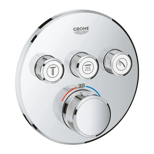 Grohe Grohtherm SmartControl Rainshower Set de finition brushed hard graphite à combiner avec Rapido SmartBox 35 600 000