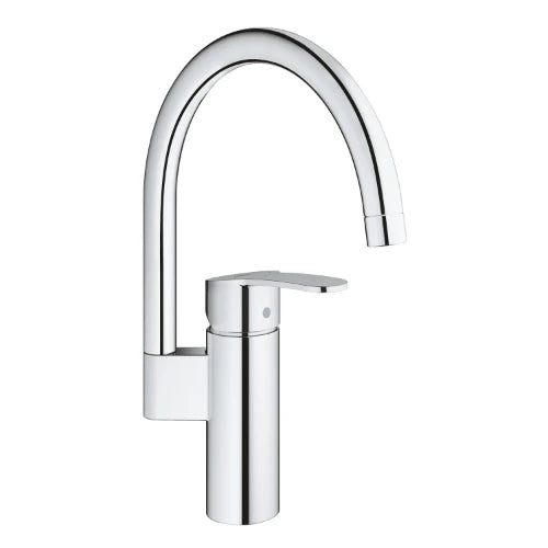 Grohe Eurostyle Cosmopolitan mitigeur cuisine avec bec d'écoulement haut- chromé - bec d'écoulement pivotant