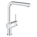 Grohe Minta mitigeur cuisine - chromé - L-bec d'écoulement - douchette extractible