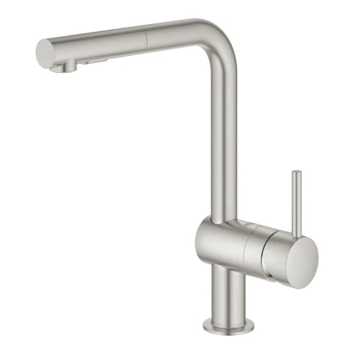 Grohe Minta mitigeur cuisine supersteel douchette extractible - bec-L